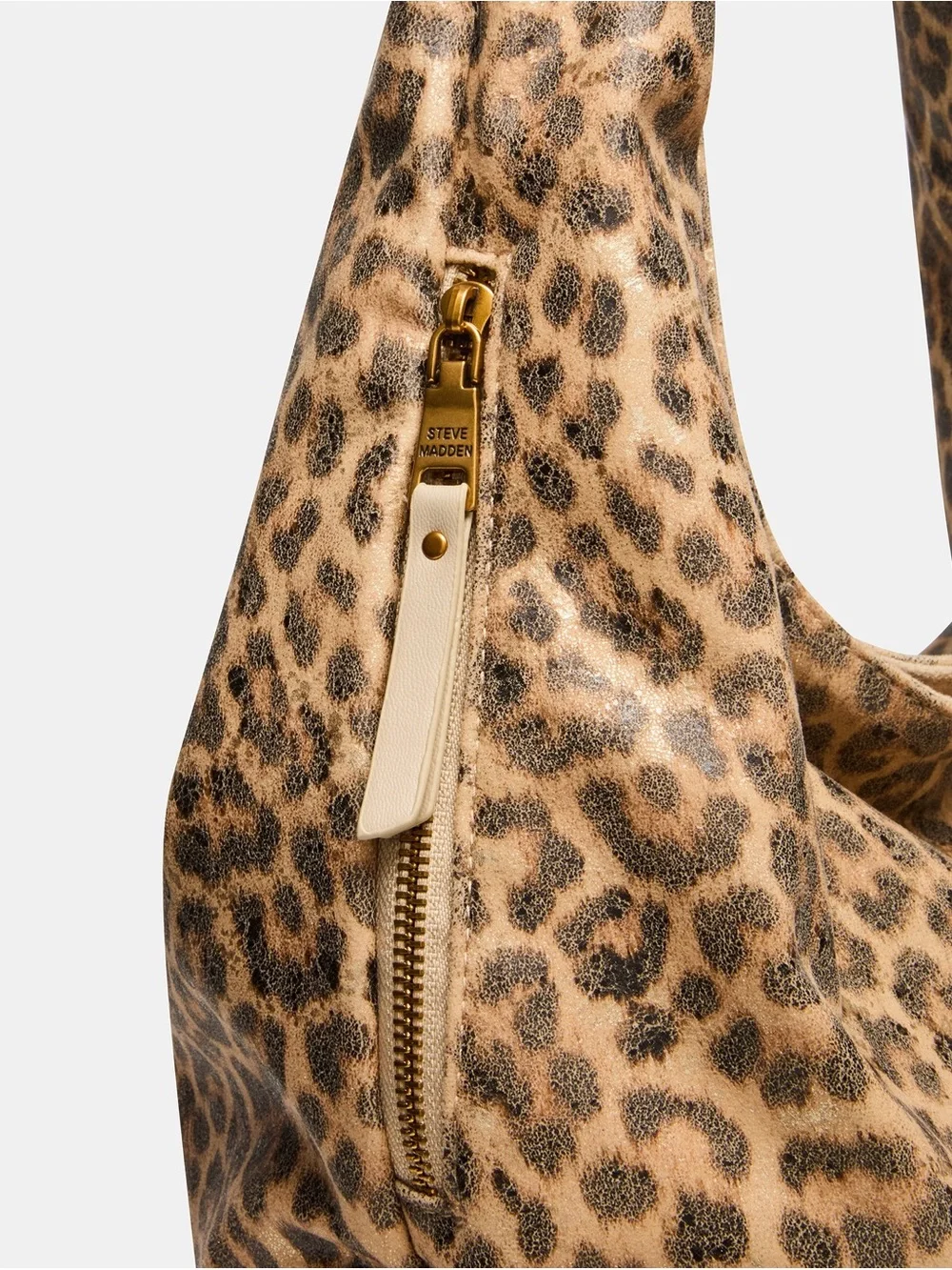 Steve Madden Dempsys Leopard Slouchy Tote Bag w/ Matching Crossbody Bag